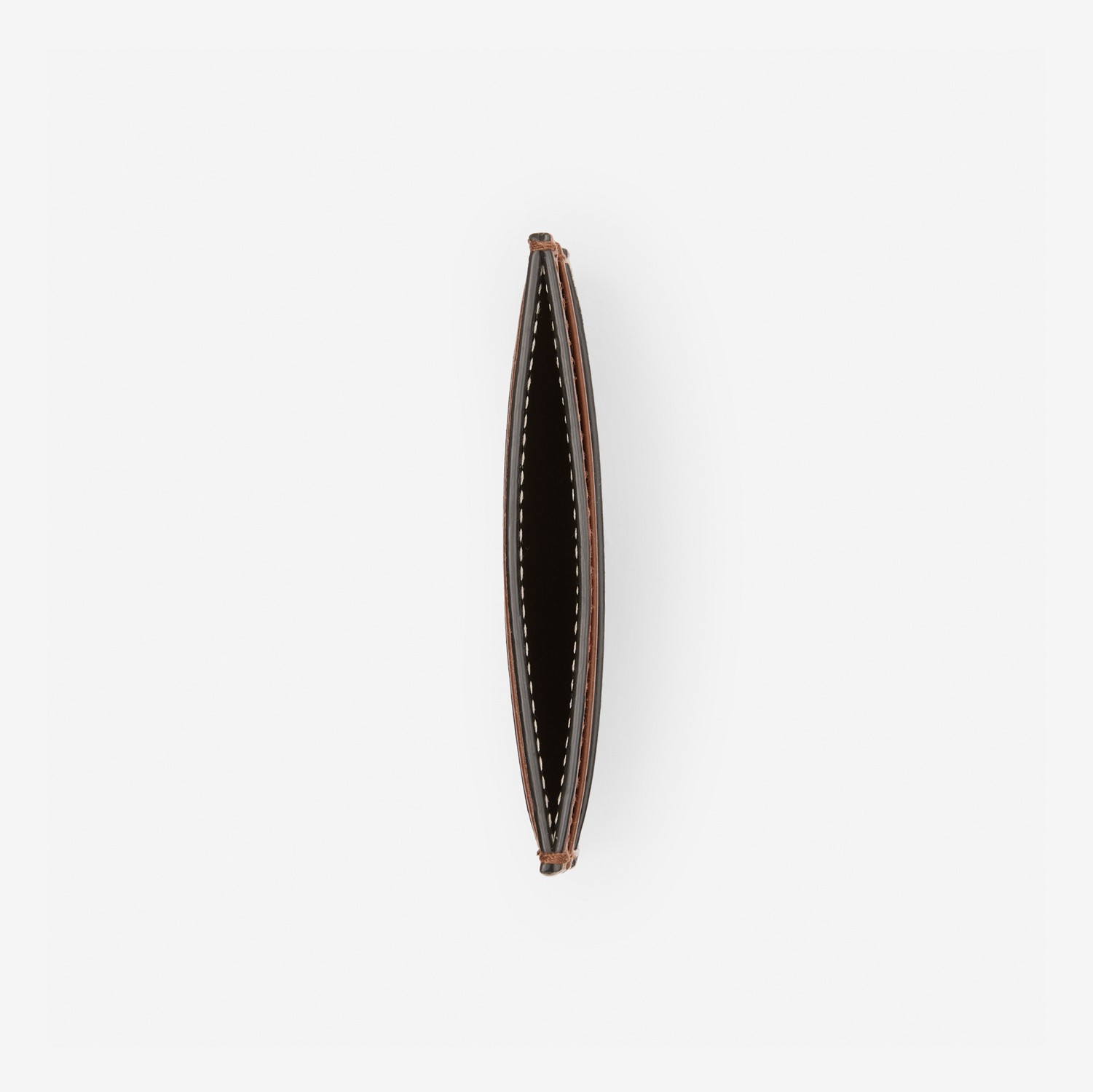 Porte-carte en cuir bicolore et Check (Bouleau Brun Sombre) - Femme | Site officiel Burberry®