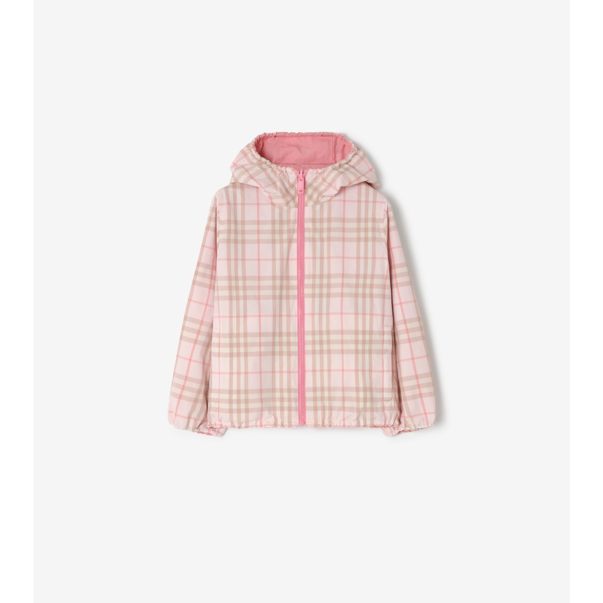  Check Reversible Hooded Jacket