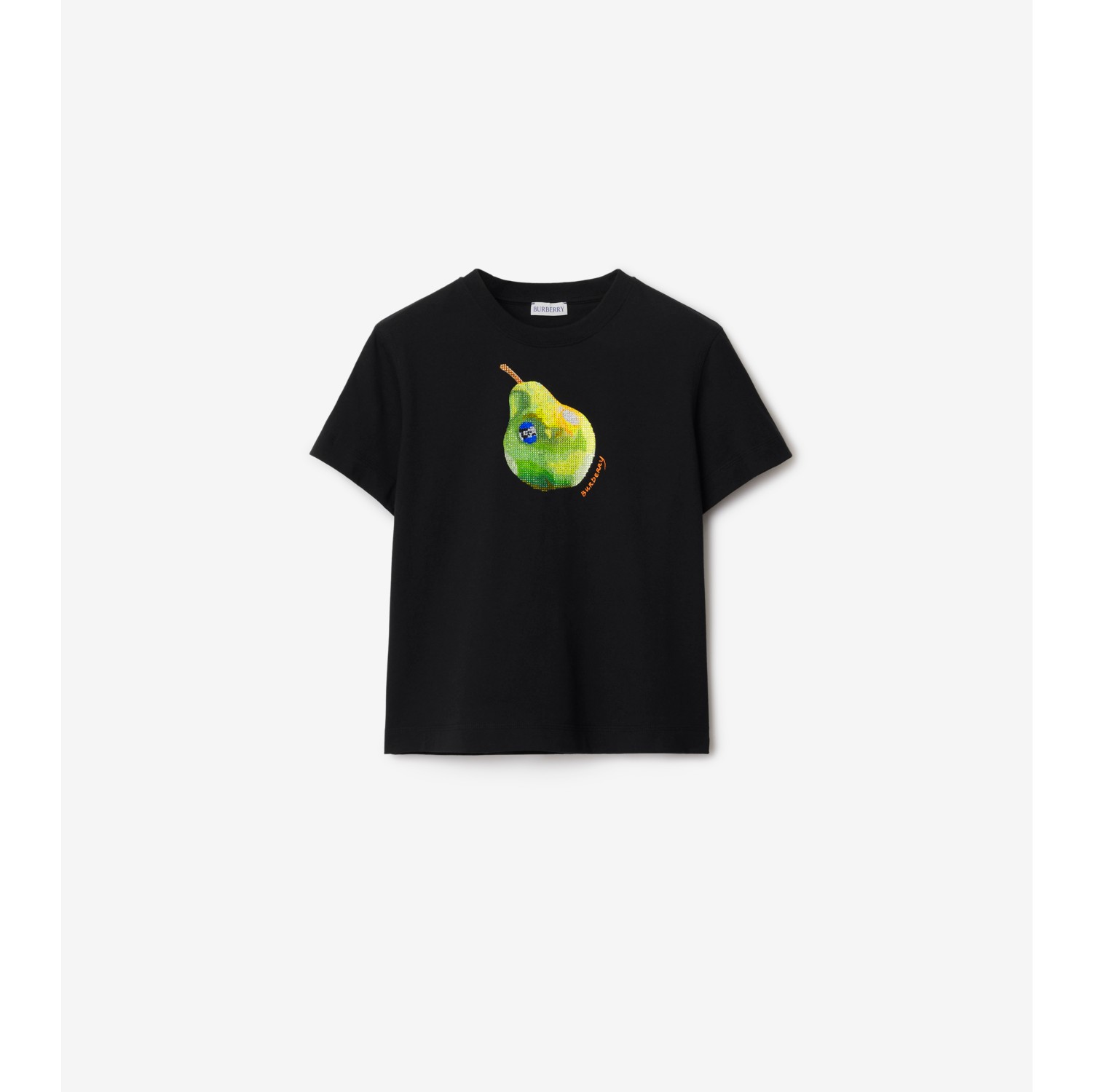 Crystal Pear Cotton T-shirt in Black - Women