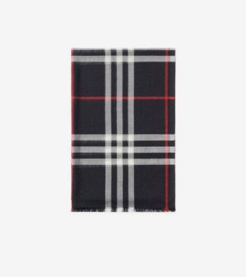 【関税&送料込】Burberry Silk And Wool Logo Scarf Burberry Logo wool and silk scarf Burberry