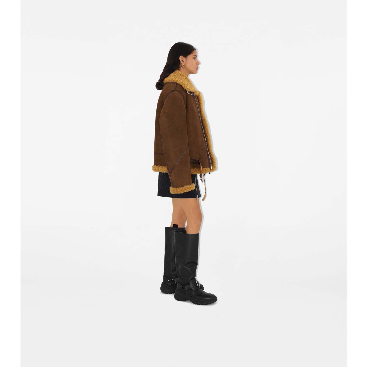 Jaqueta aviador de shearling