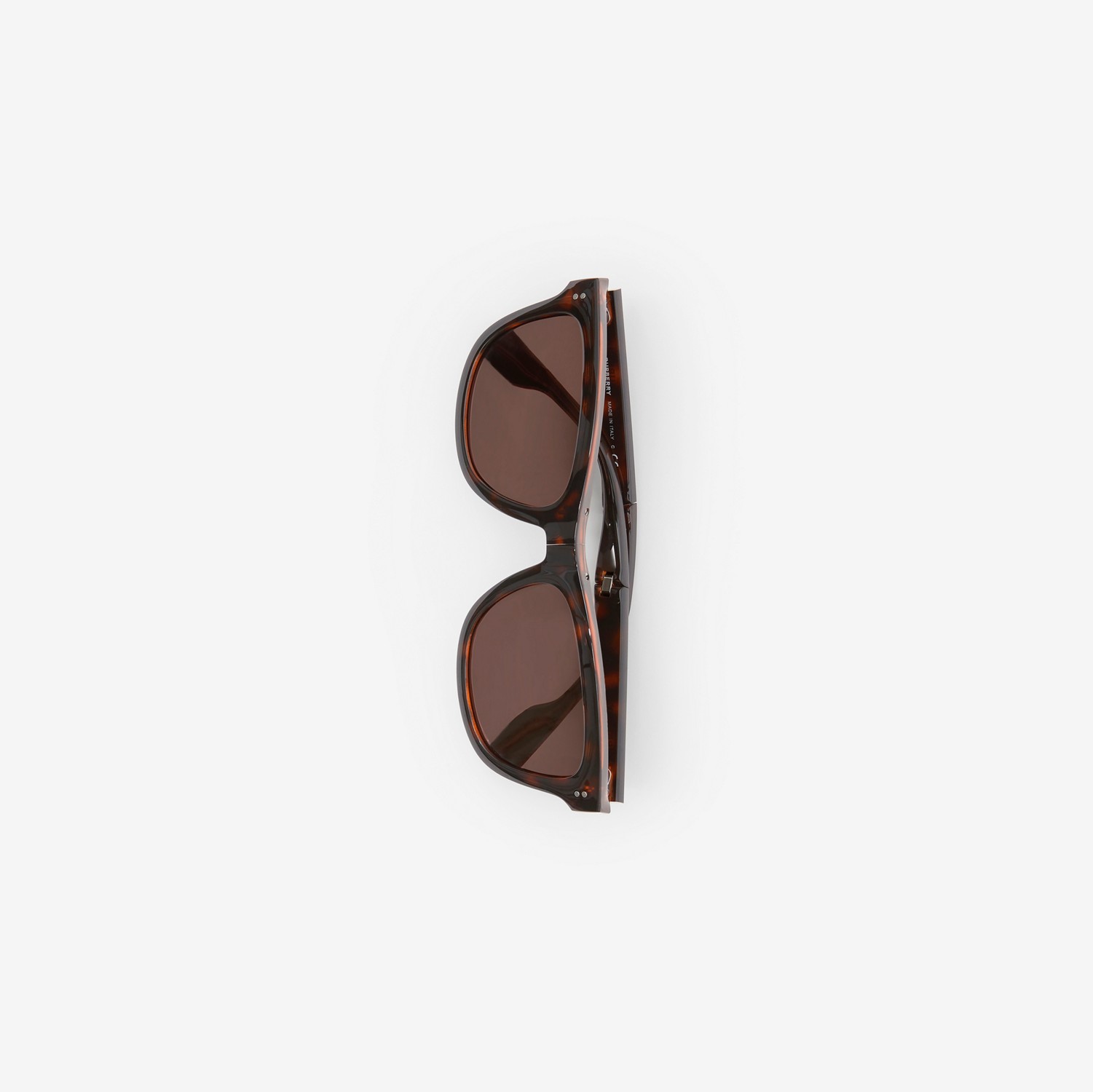 Óculos de sol dobráveis com armação quadrada e detalhe de logotipo (Casco  Tartaruga) - Homens | Burberry® oficial