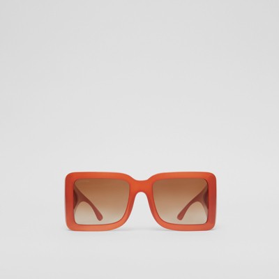 Motif Square Frame Sunglasses in Orange 