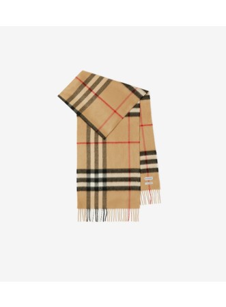 チェック カシミアスカーフ (ダークチャコール) | Burberry®公式