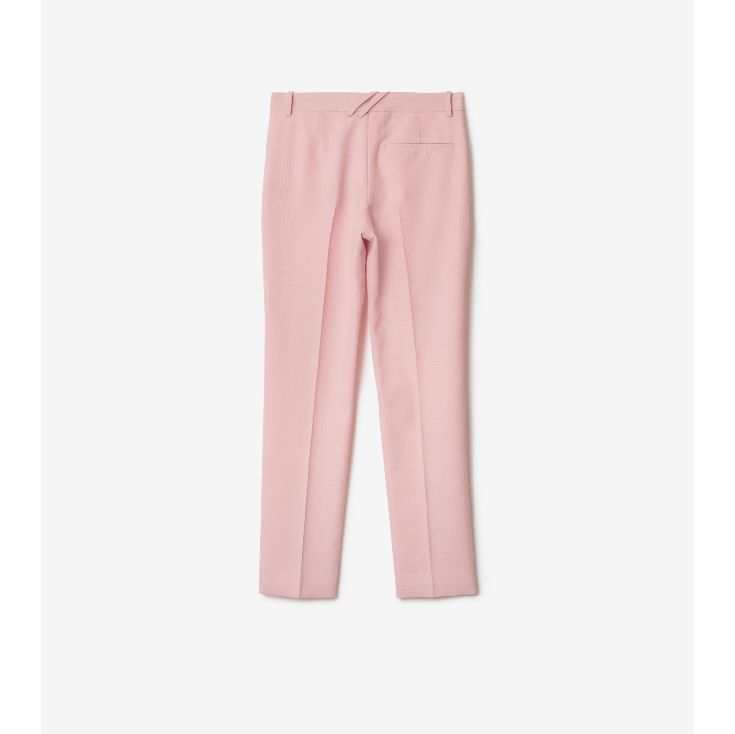 Mid-rise slim wool pants in pink - Burberry