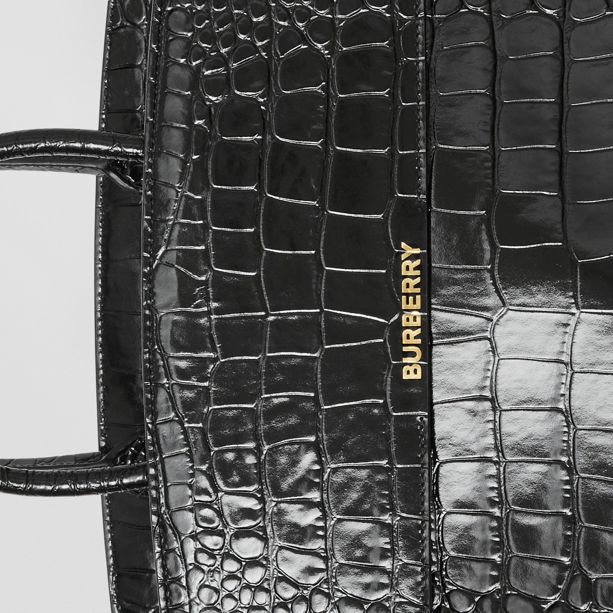 Embossed Leather Large Catherine Bag in Black - Women | Burberry® Official - 2