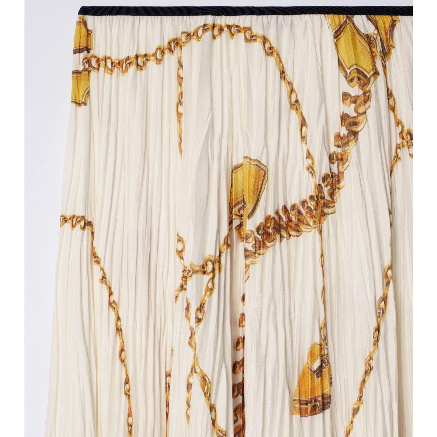 Saia de malha com estampa de ferragens Shield