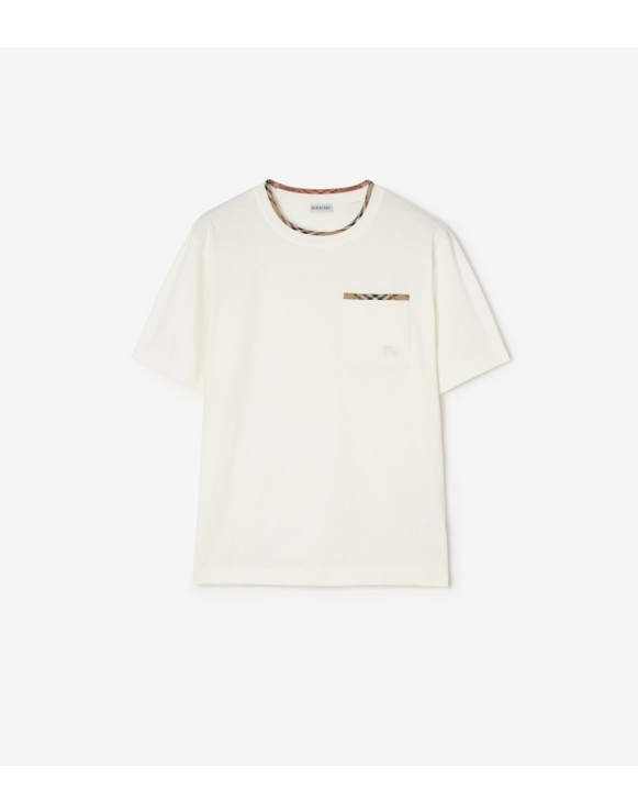バーバリーロゴTシャツM BURBERRY (バーバリー) メンズ Tシャツ 半袖 ロゴ チェック ラベル