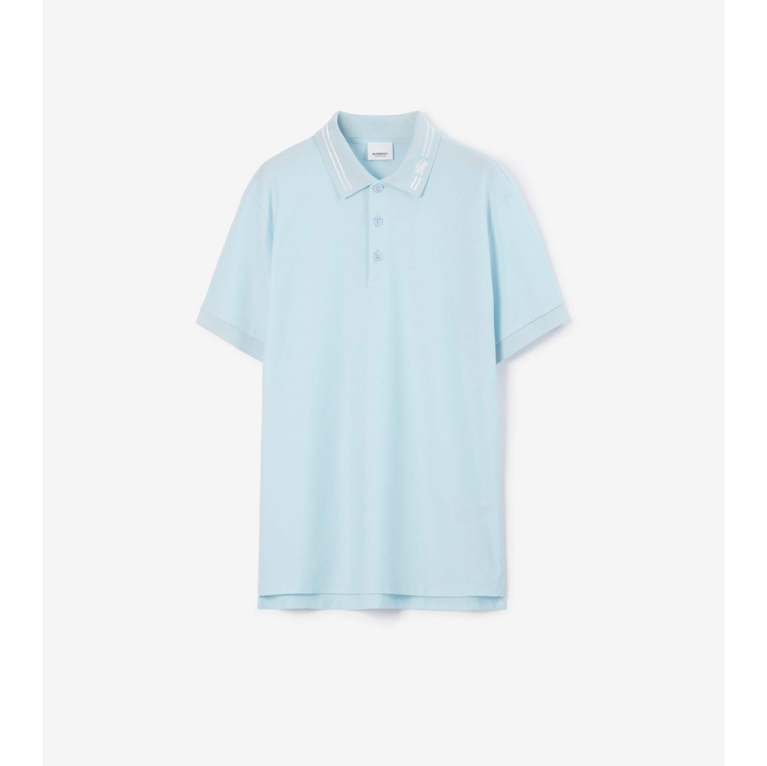 Burberry Monogram Motif Cotton T-shirt In Pale Blue