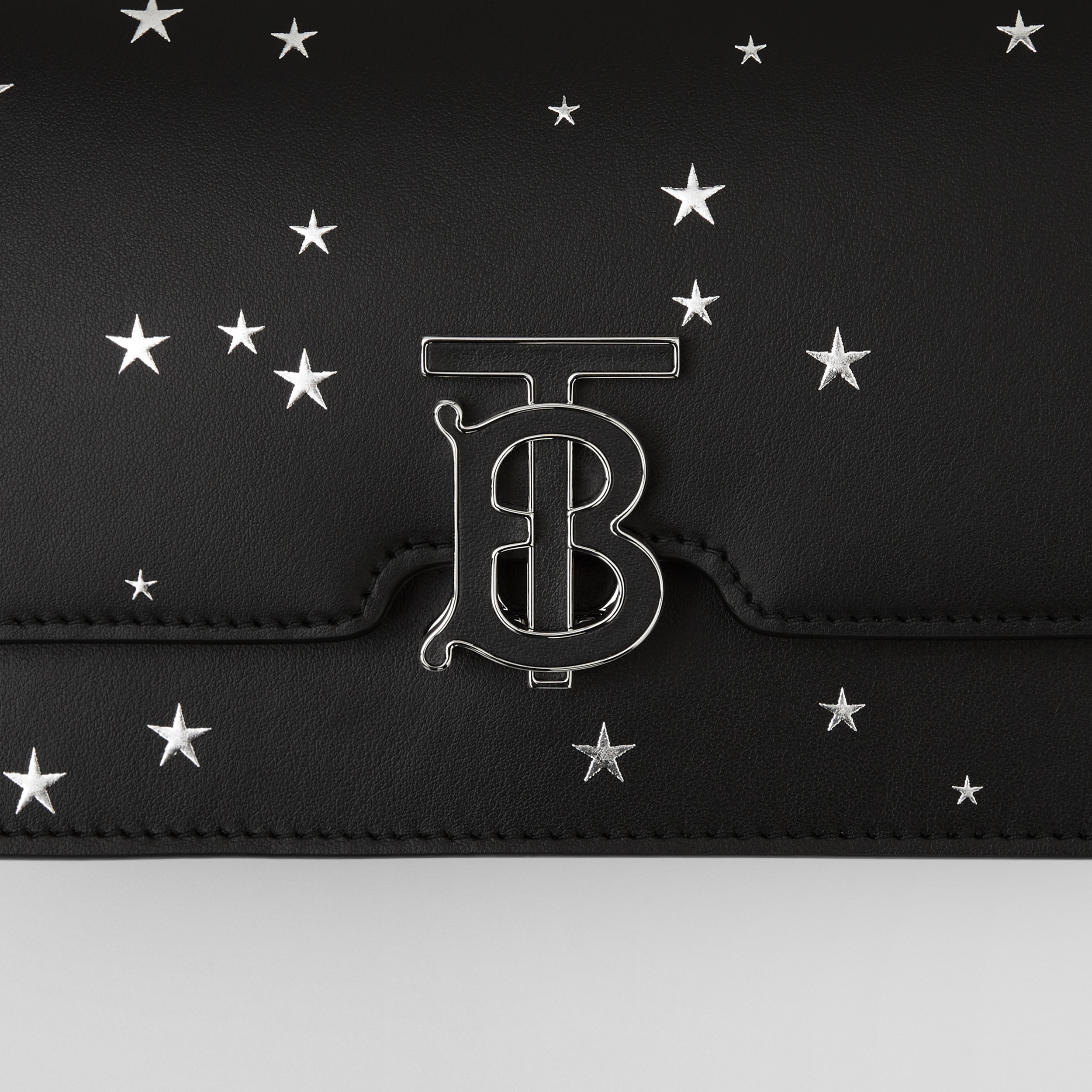 Star Print Leather Mini TB Bag in Black - Women | Burberry® Official - 2