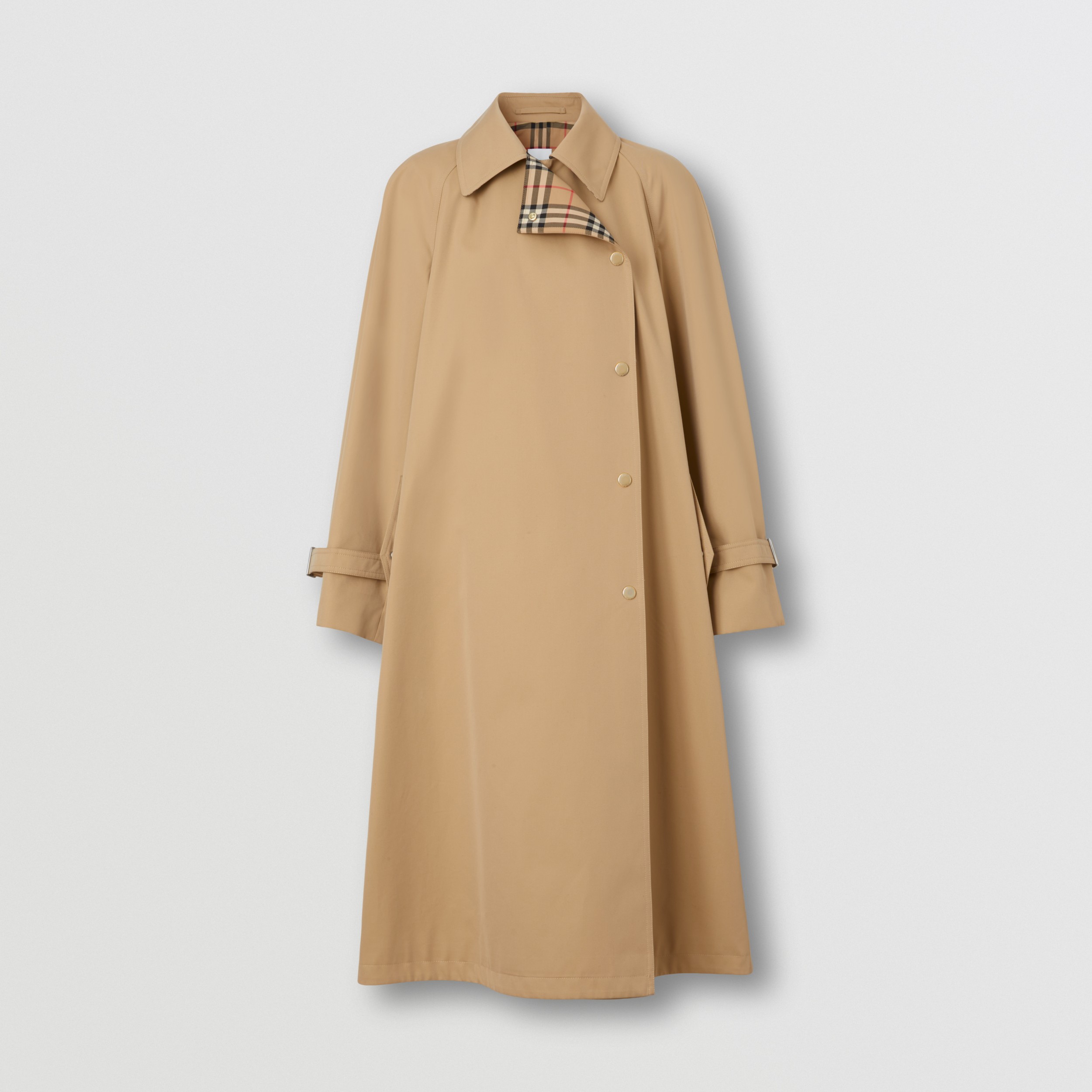 Drawcord Detail Cotton Gabardine Car Coat in Honey - Women | Burberry ...