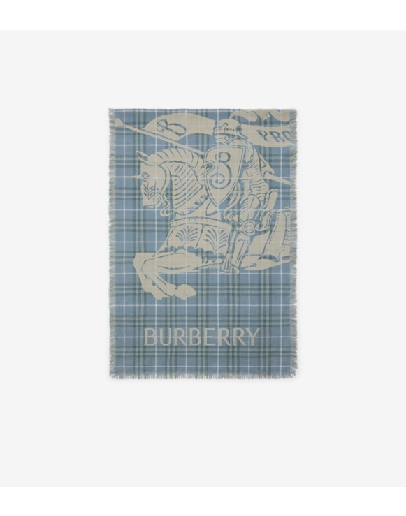 Wide EKD Check Wool Scarf