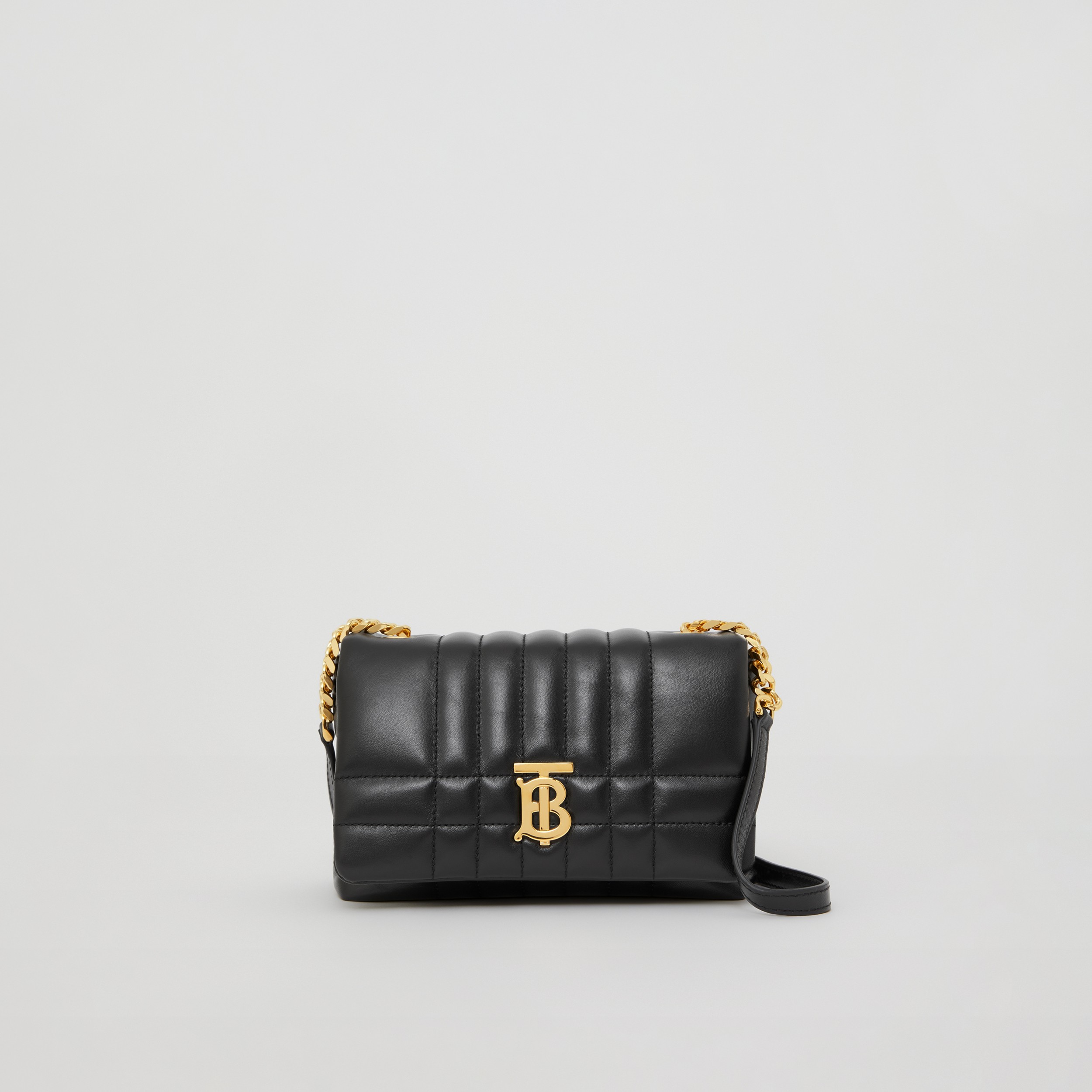 Bolsa satchel Lola em couro acolchoado - Mini (Preto) - Mulheres | Burberry® oficial - 1