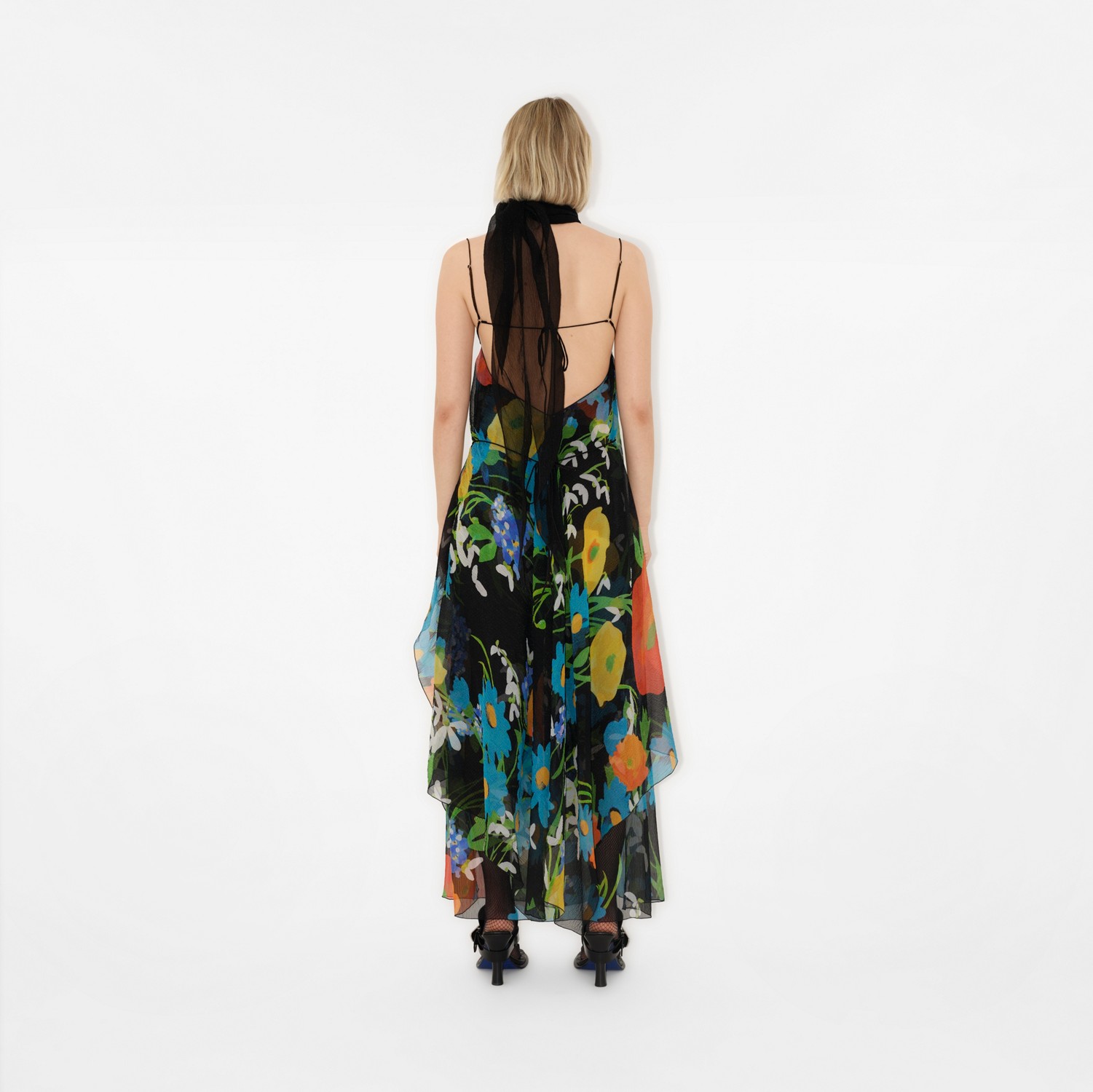Poppy Garden Silk Blend Dress