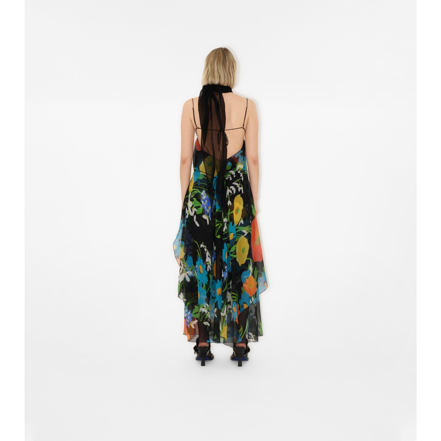 Poppy Garden Silk Blend Dress