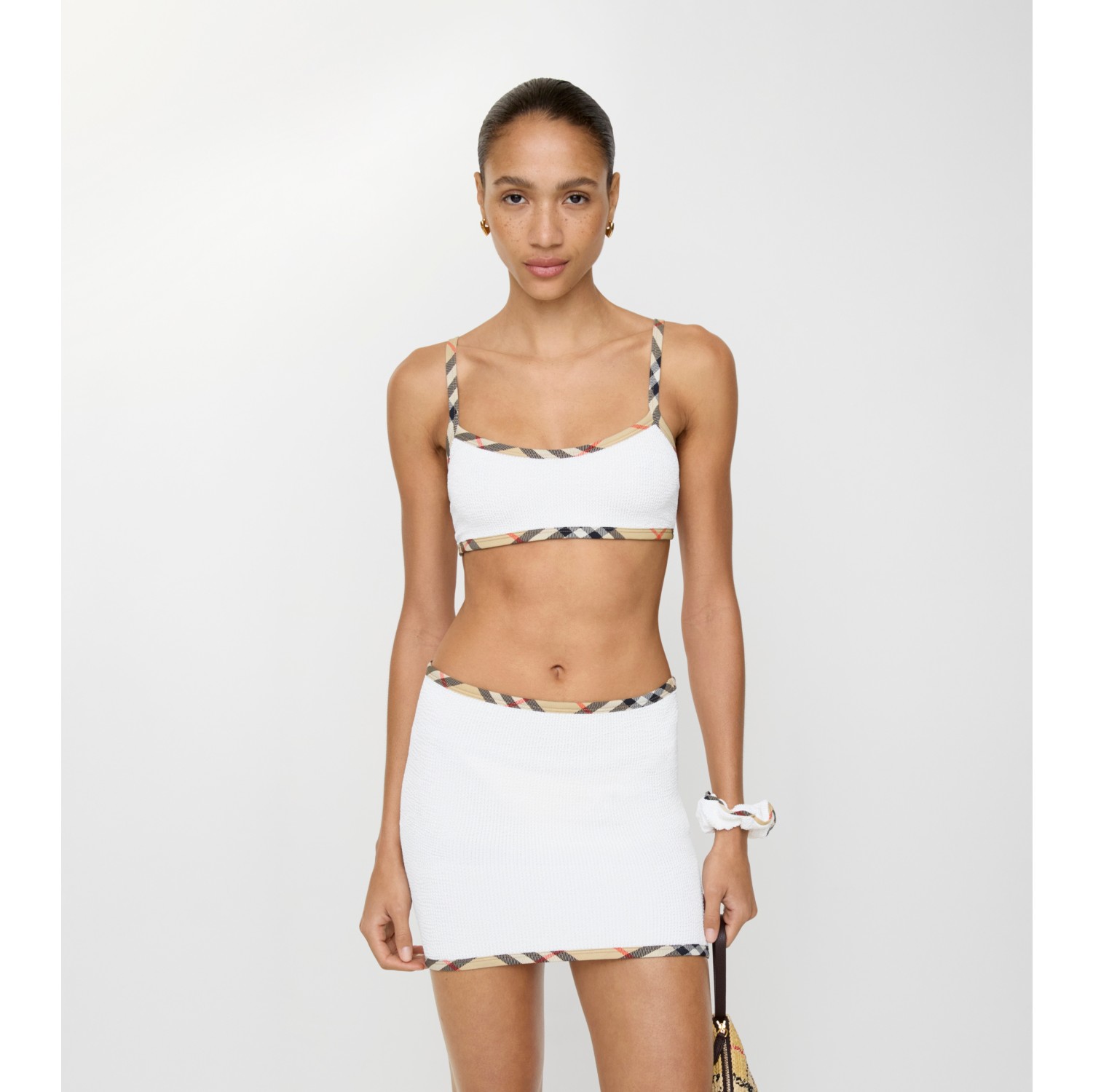 Devyn Swim Skirt/Tube Top in White - Women, Nylon | Burberry® Official