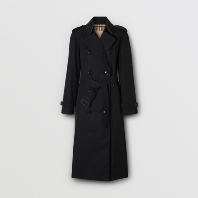 The Long Waterloo Heritage Trench Coat in Black - Women | Burberry® Official