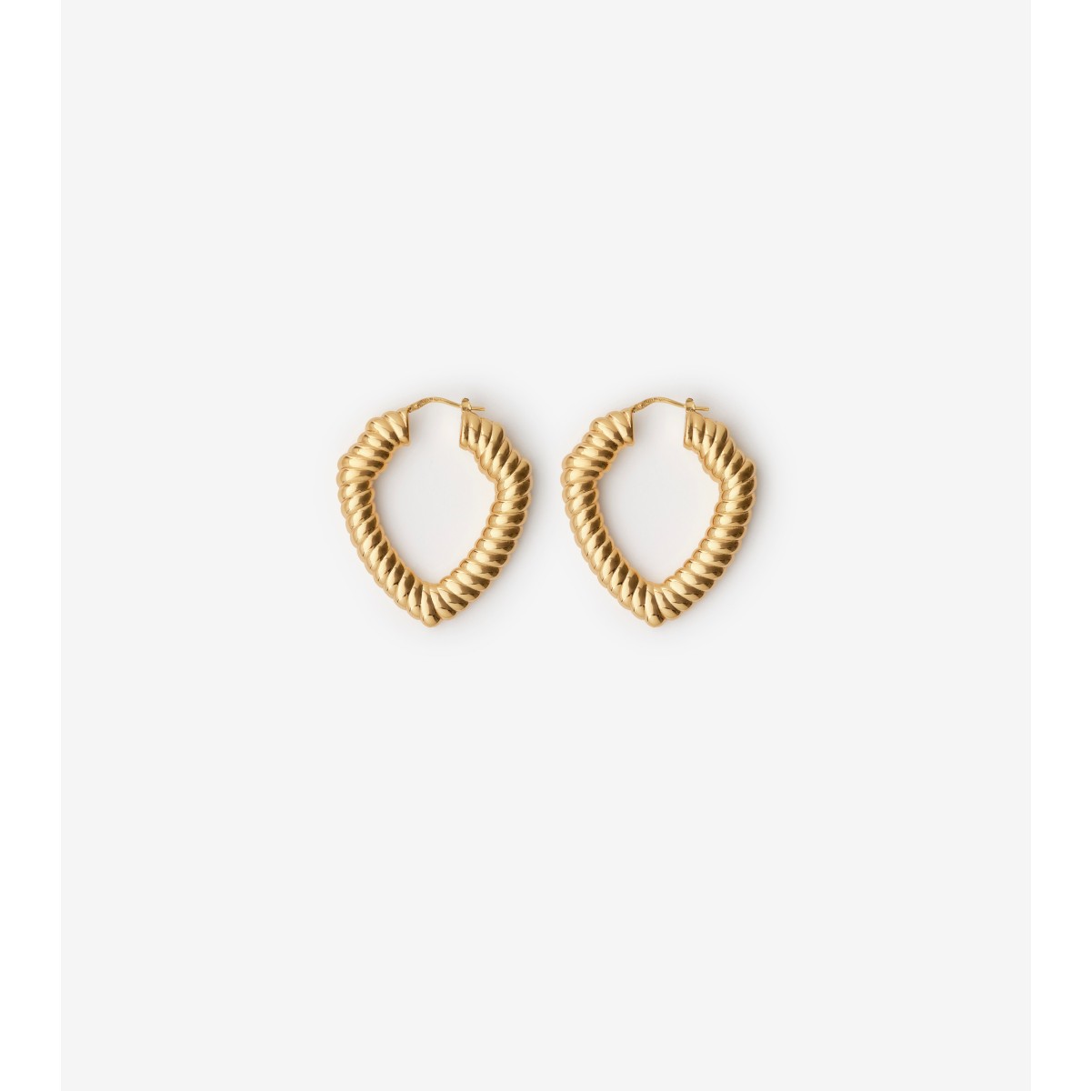  Large Shield Twisted Hoop Earrings​