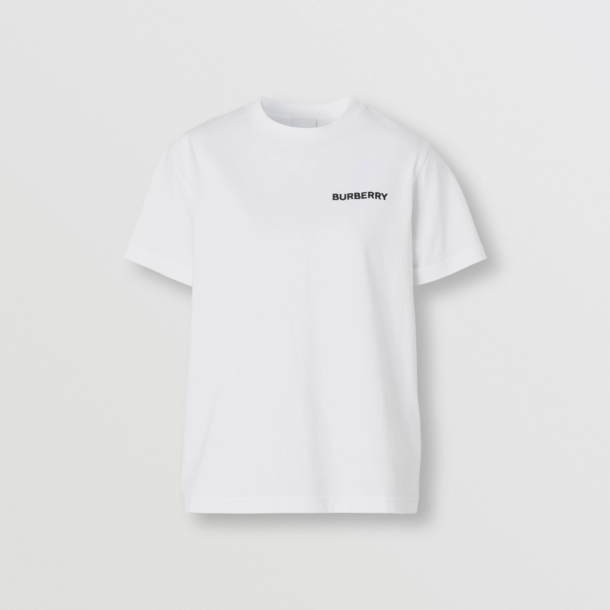 Monogram Motif Cotton T-shirt in White - Women | Burberry® Official - 4