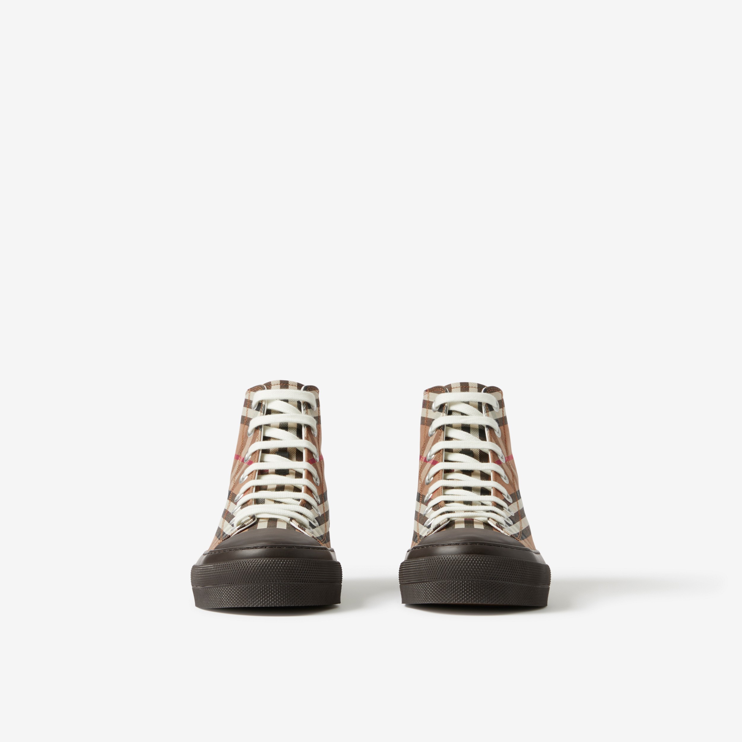 Zapatillas deportivas de botín en algodón Check (Marrón Abedul) - Hombre | Burberry® oficial - 2