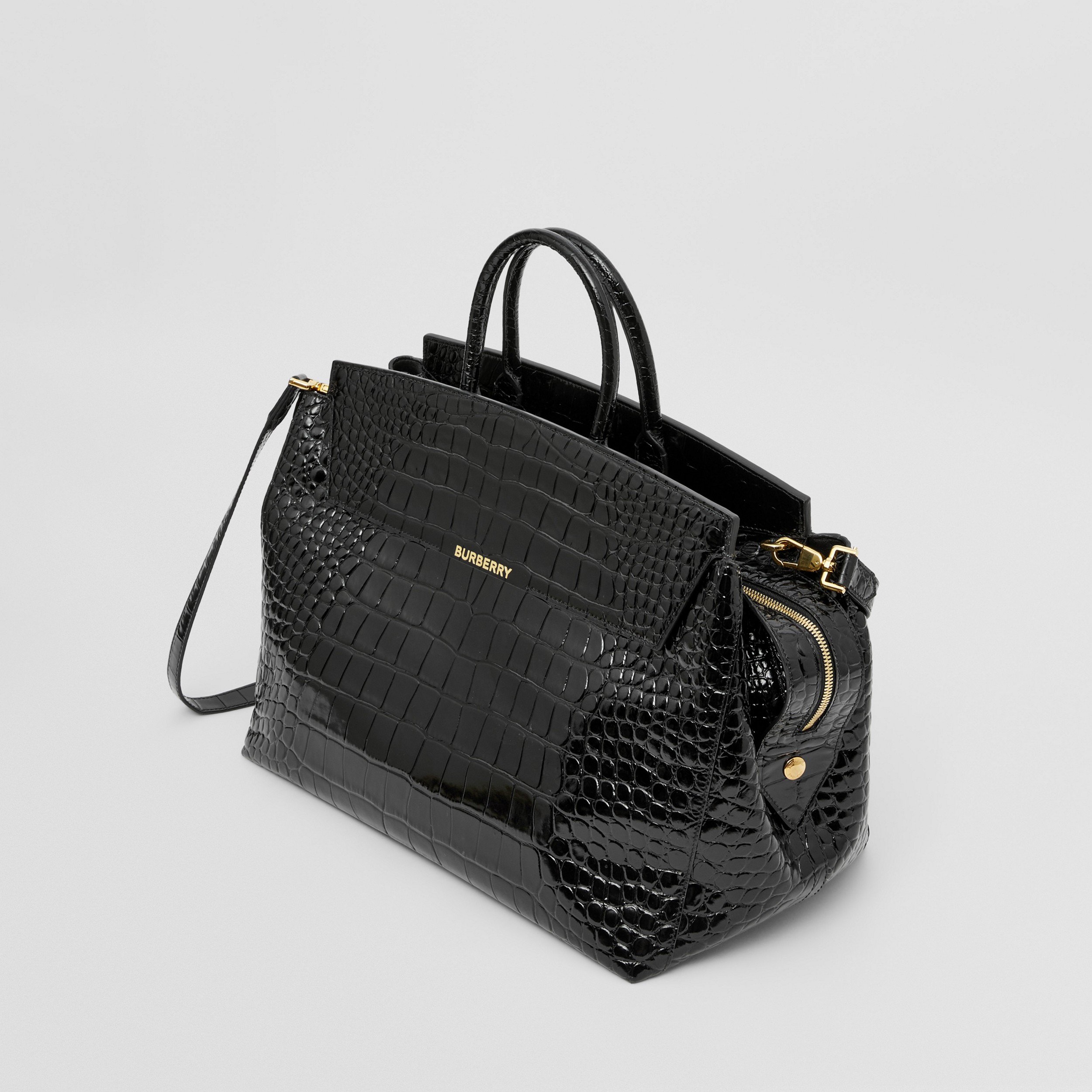 Große Handtasche „Catherine“ aus geprägtem Leder (Schwarz) - Damen | Burberry® - 3