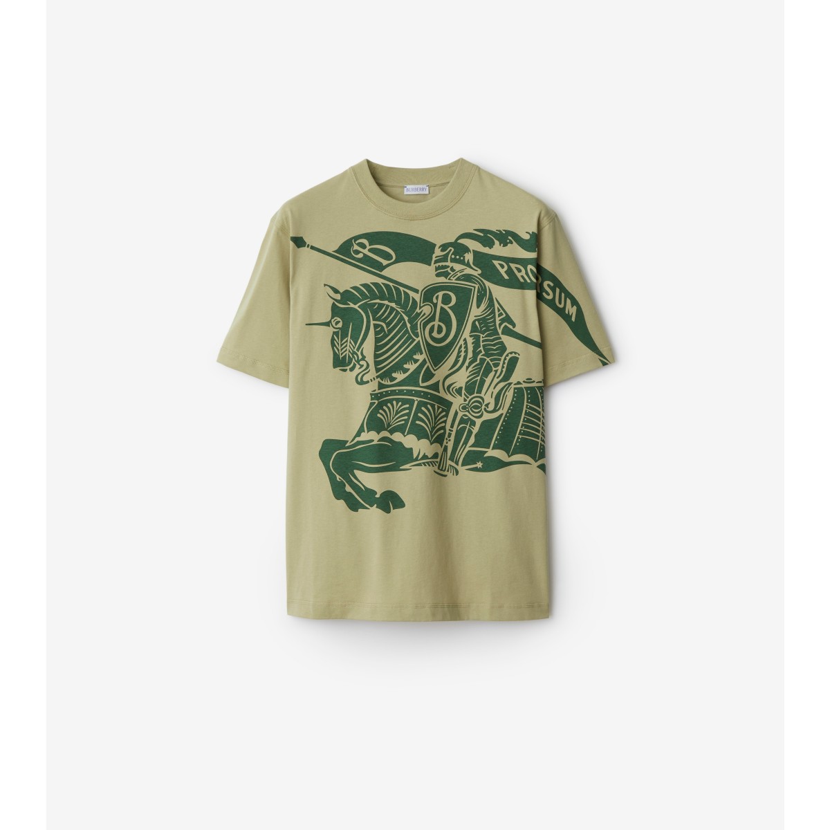 Burberry Ekd Crew-neck Cotton T-shirt In Safari