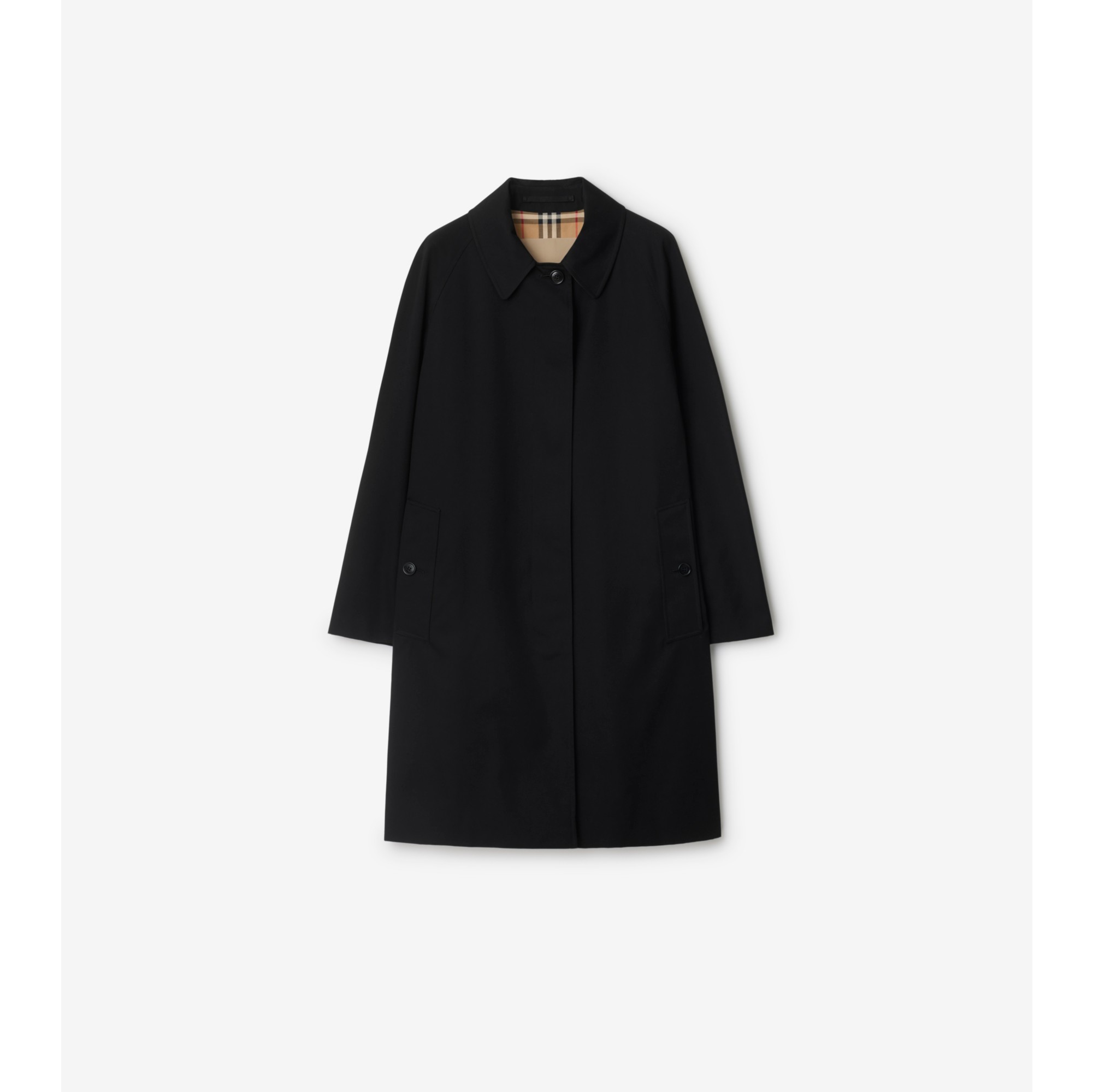 Mid-length Camden Heritage Car Coat in Black - Women, Cotton