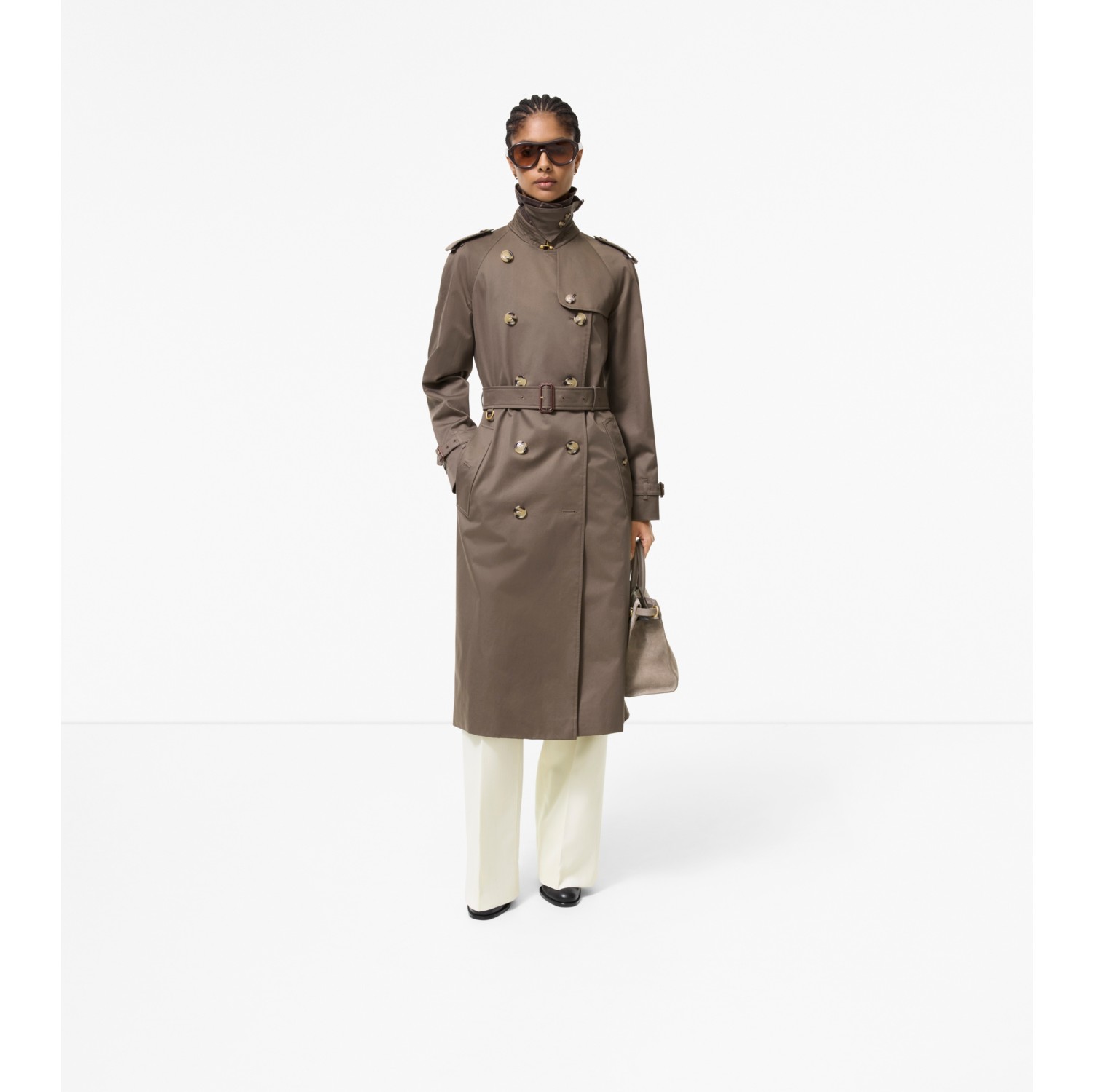 Long Tropical Gabardine Waterloo Trench Coat