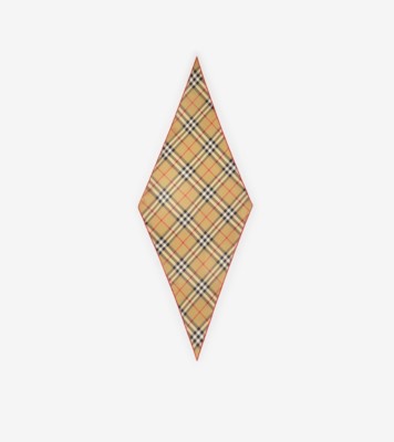 Check Silk Scarf in Sand beige | Burberry® Official