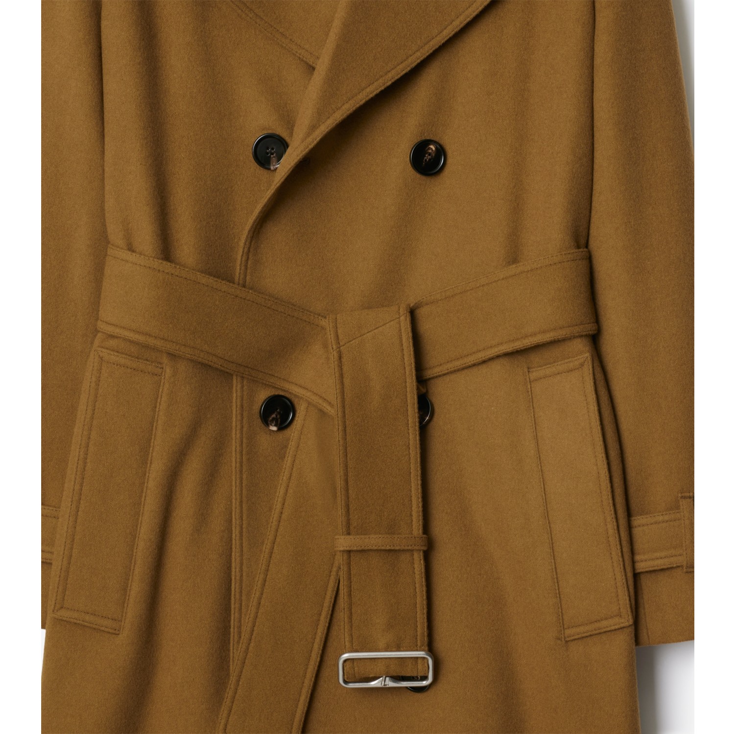 Long Cashmere Trench Coat