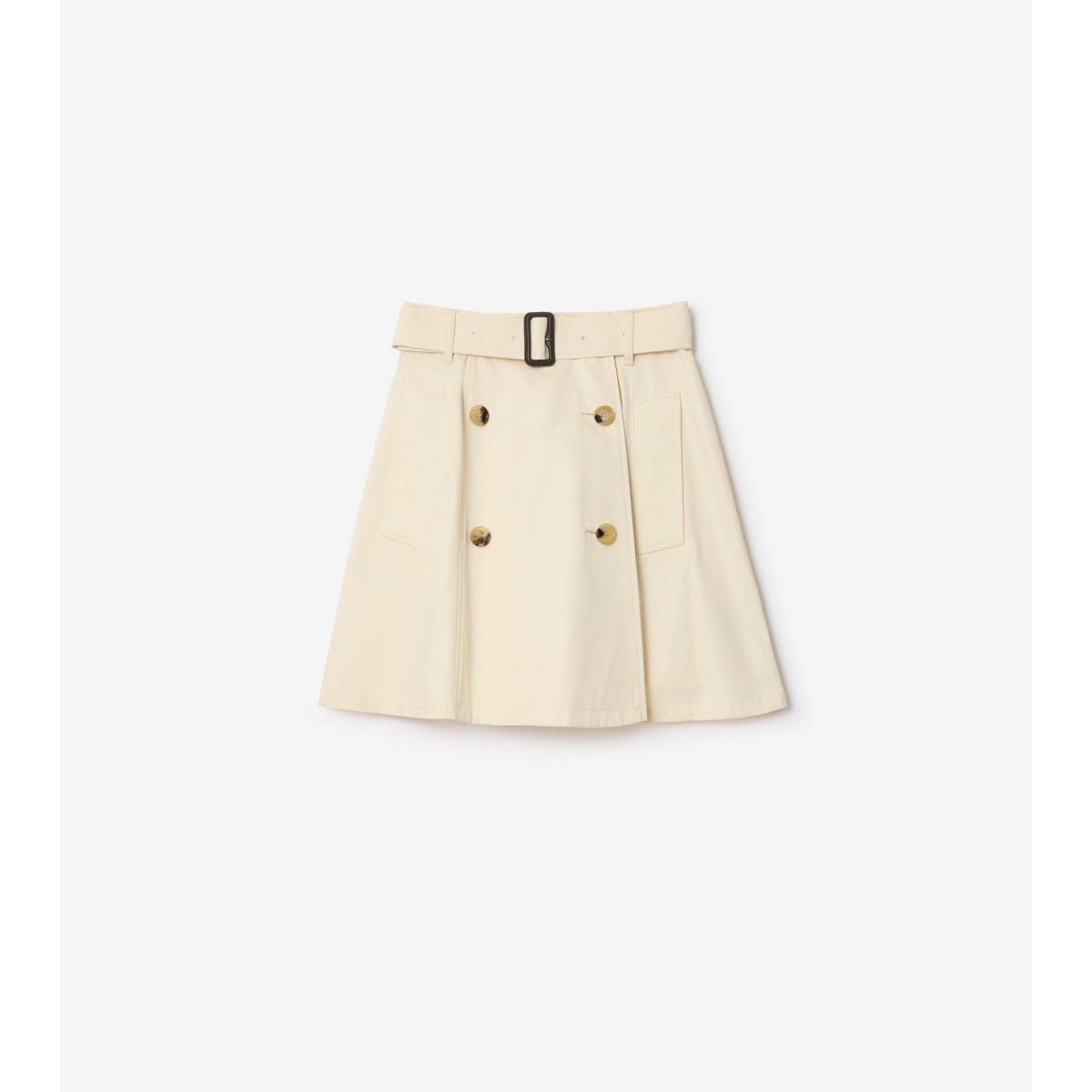 Burberry Gabardine Trench Mini Skirt In Neutral