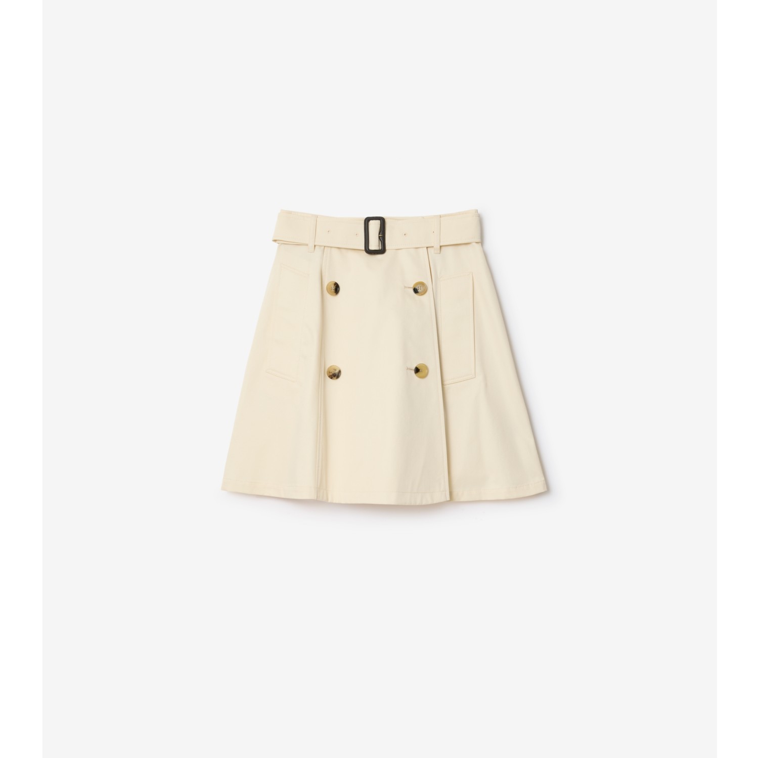 Minifalda estilo trench coat en gabardina