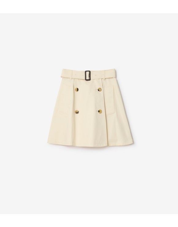 Gabardine Trench Mini Skirt