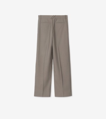 Wool Tailored Trousers In Wax - Women | Burberry® Official