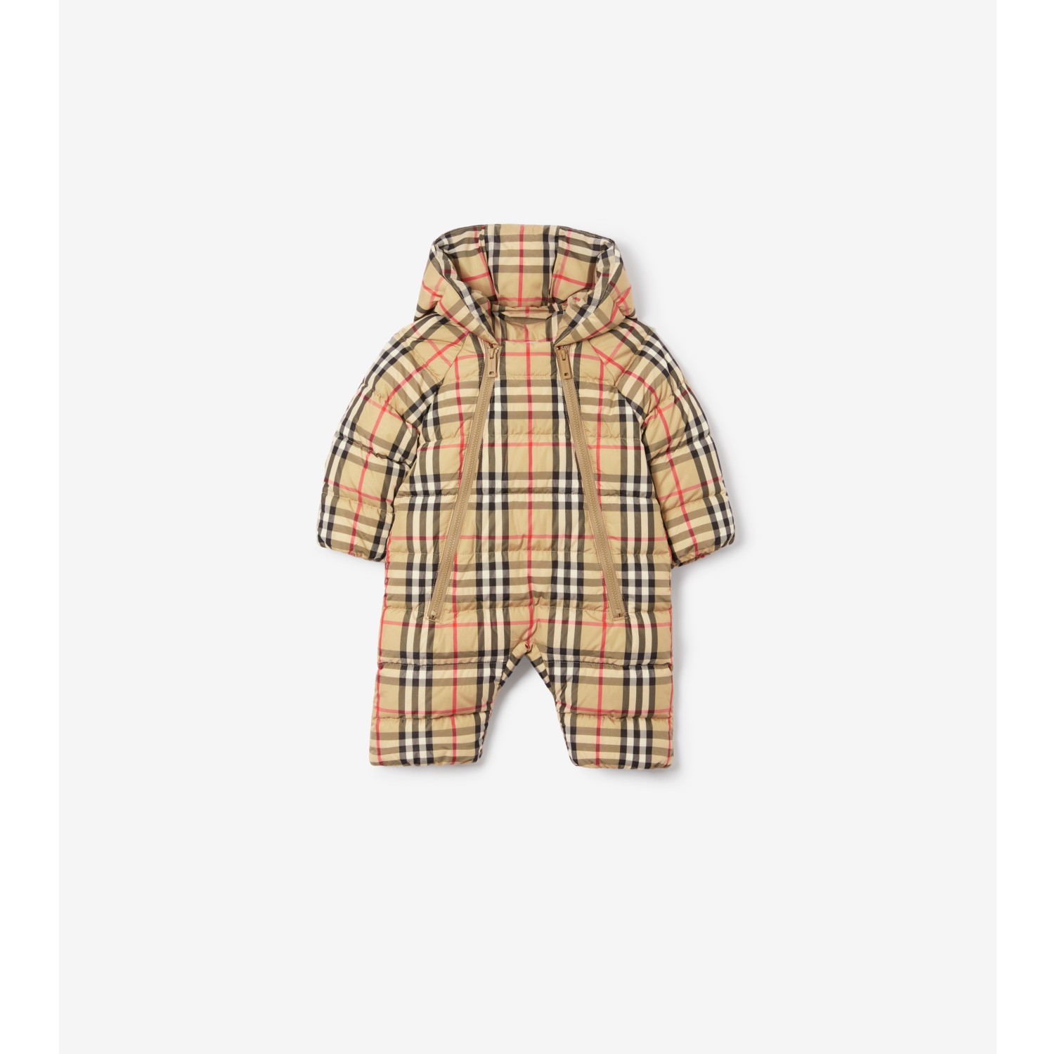 Check Puffer Suit in Archive beige - Children | Burberry® Official