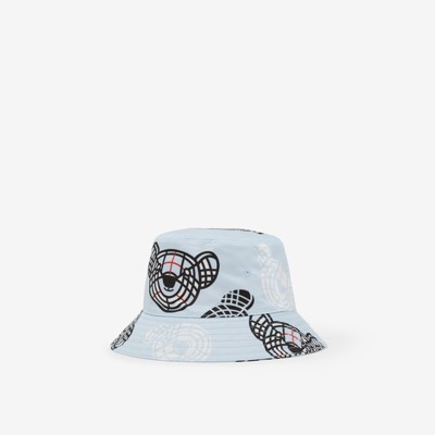 ga winkelen onderdelen Golf Thomas Bear Print Bucket Hat in Pale Blue - Children | Burberry® Official