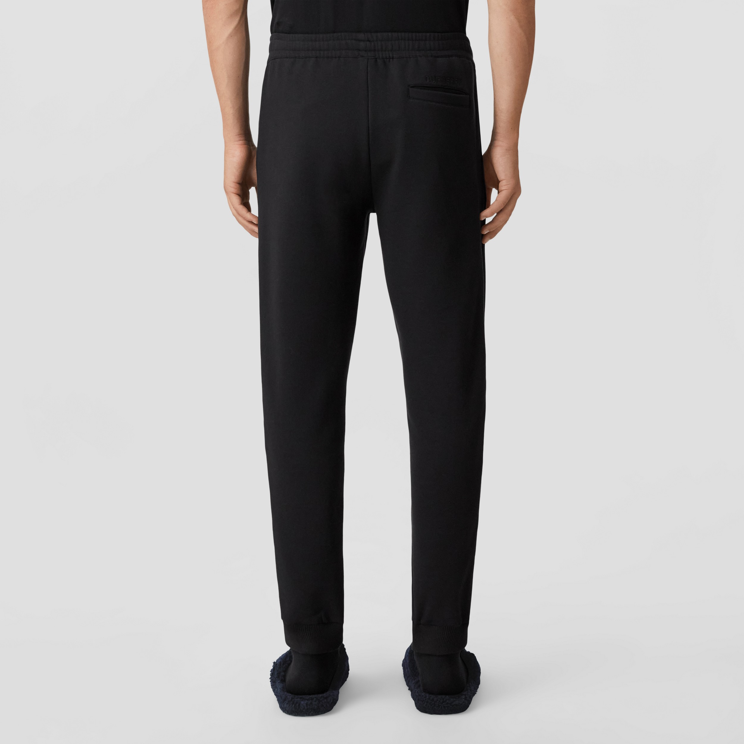 Logo Detail Cotton Cashmere Jogging Pants – Exclusive Capsule Collection in Black - Men | Burberry® Official - 3