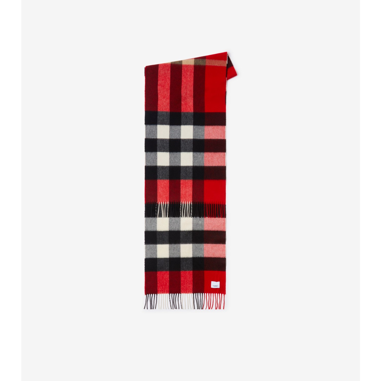 Burberry red 2025 check scarf