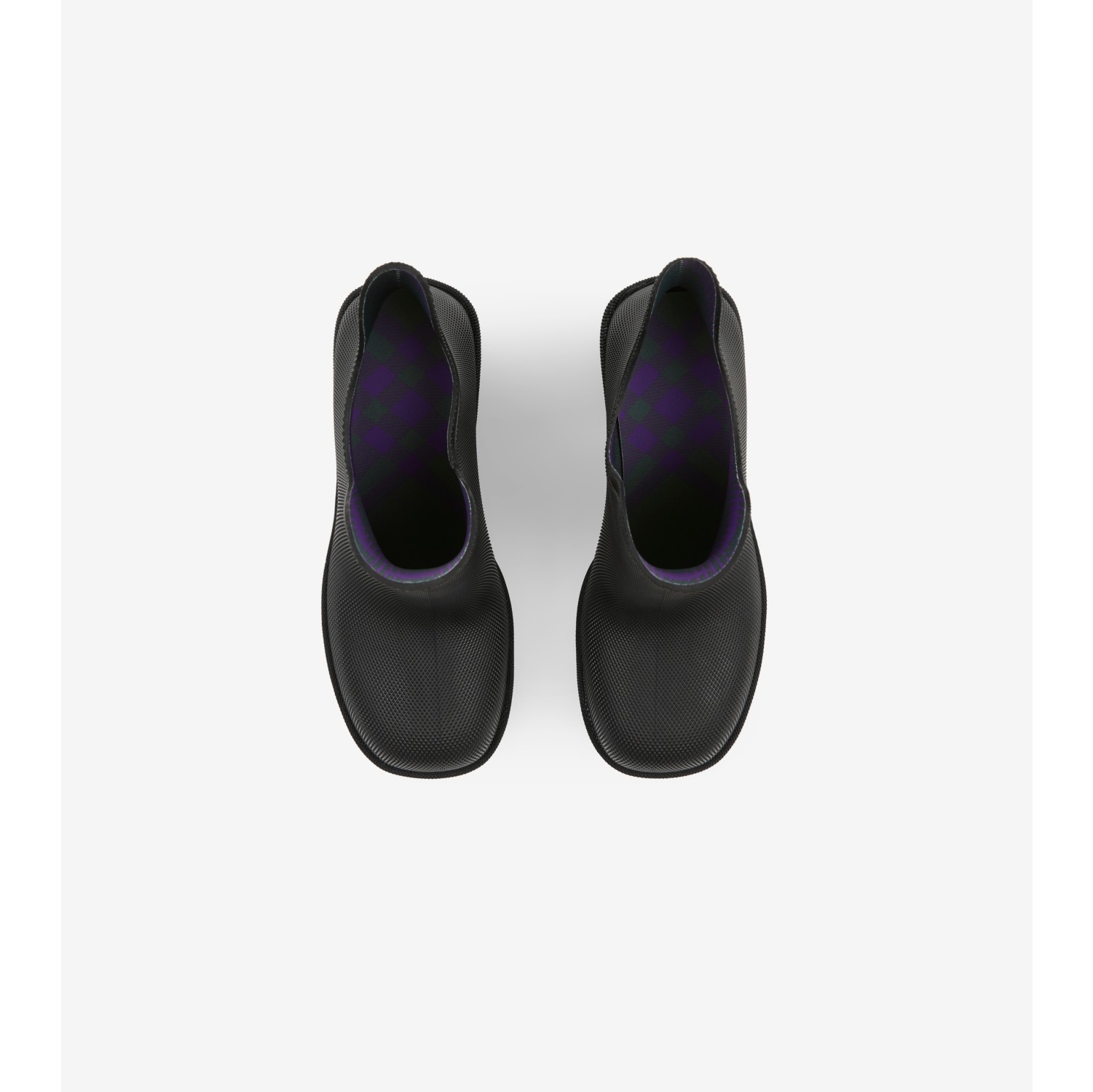Rubber Marsh Heel Boots in Black - Women | Burberry® Official