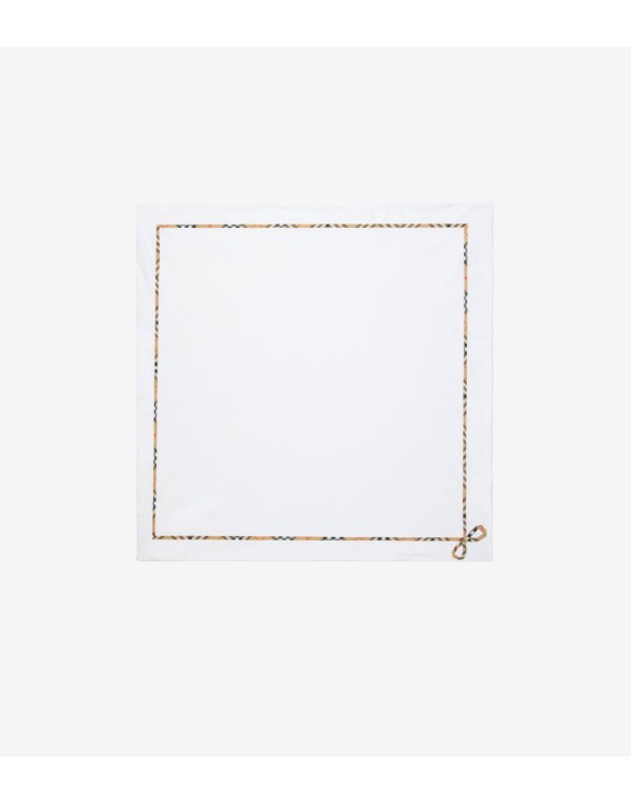 Check Border Cotton Baby Blanket