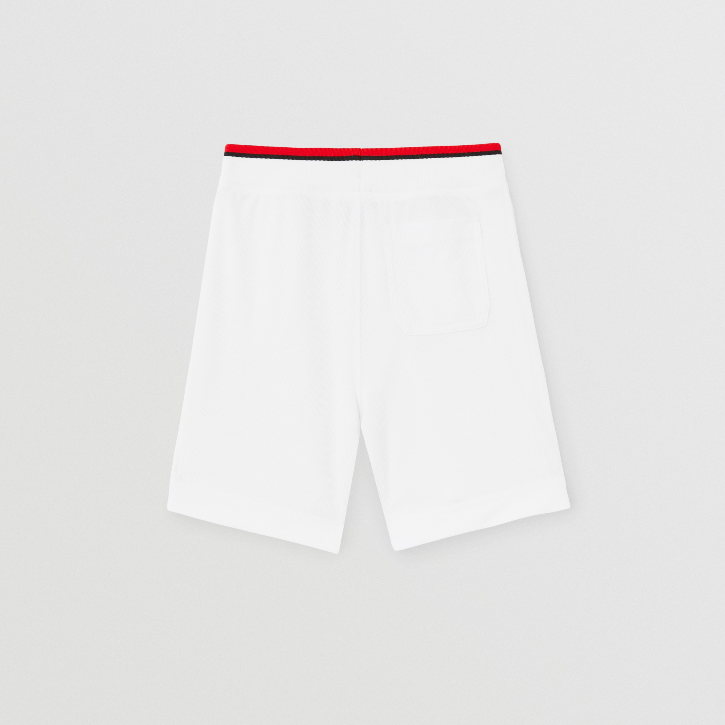 Logo Script Jersey Mesh Shorts in White | Burberry® Official