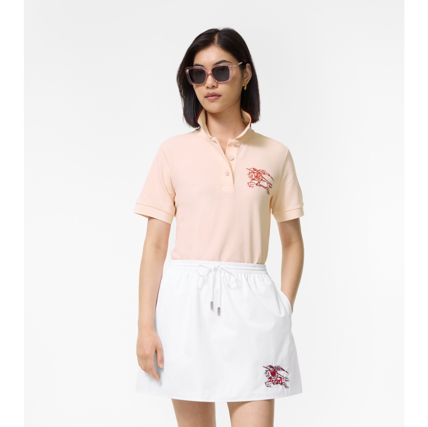心形盾牌骑士徽标棉质 Polo 衫