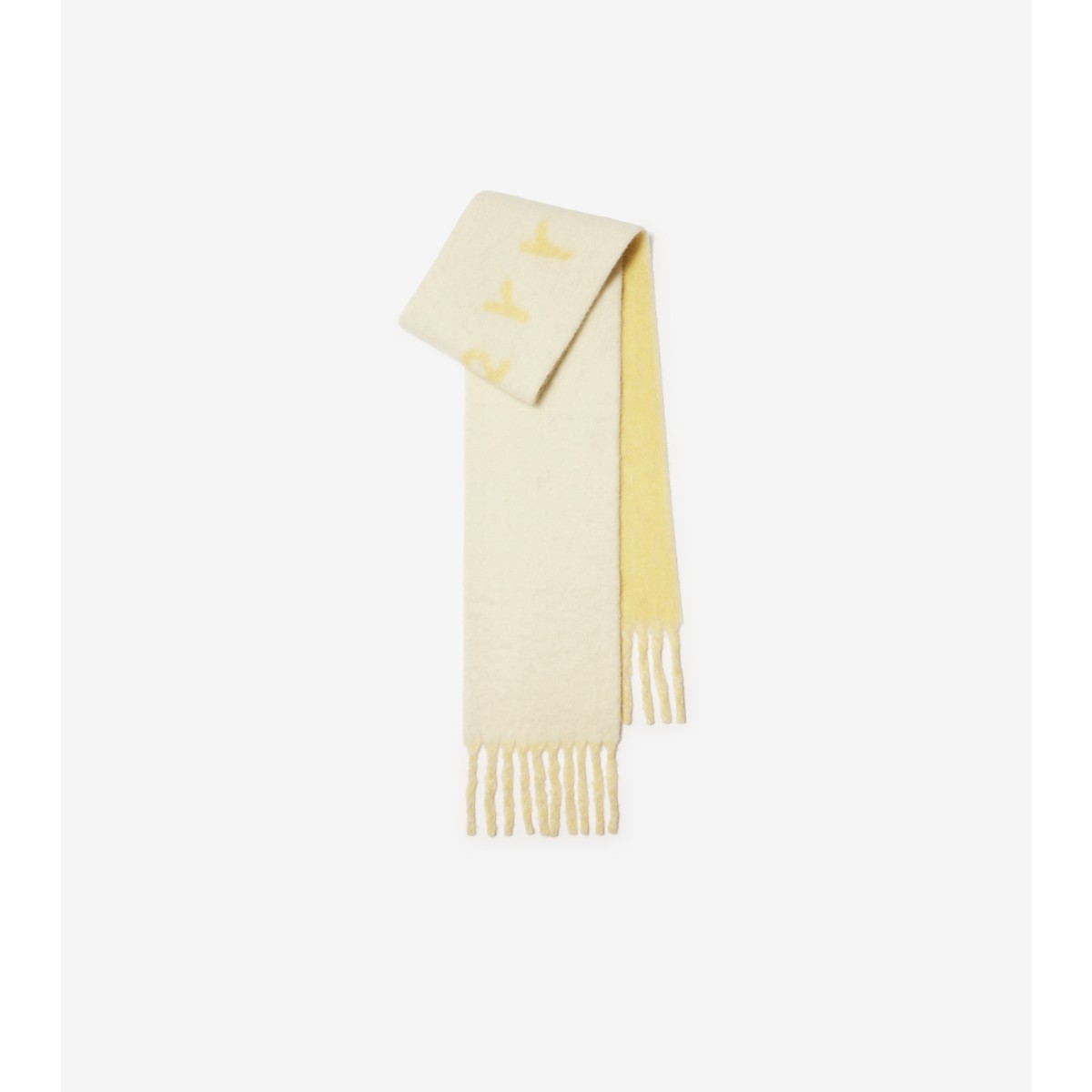 Burberry Reversible Logo Alpaca Wool Blend Scarf In Sandstone