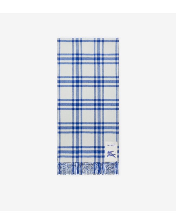 Cachecol dupla face de cashmere com estampa xadrez