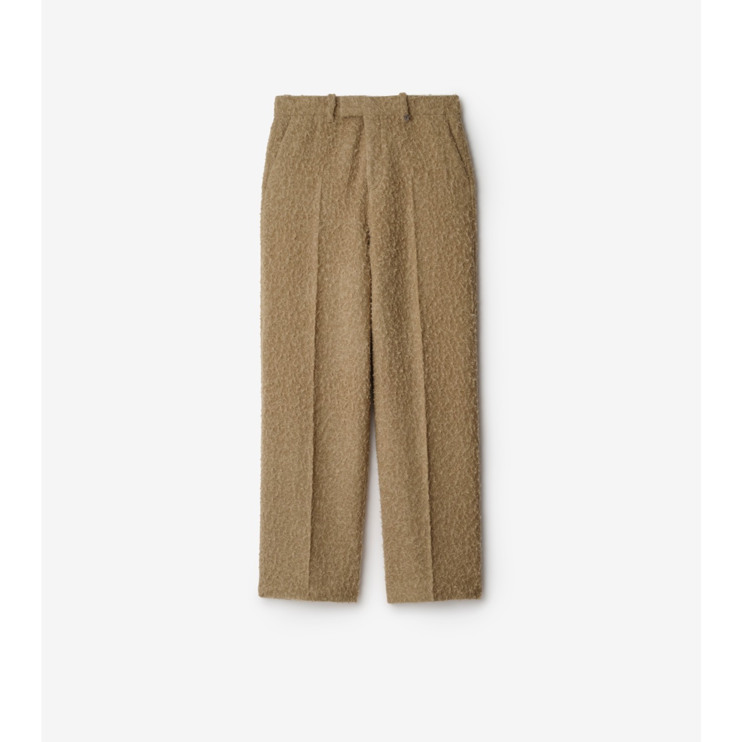 Linen Wool Blend Tailored Trousers