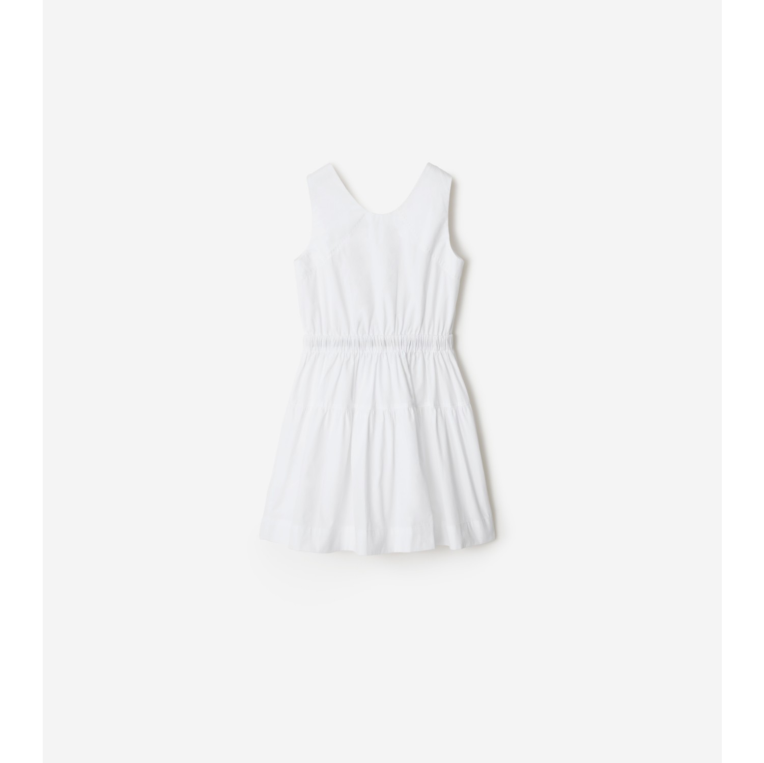 Check Trim Cotton Dress