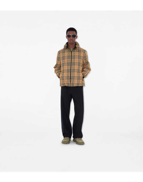 Giacca Check reversibile con cappuccio
