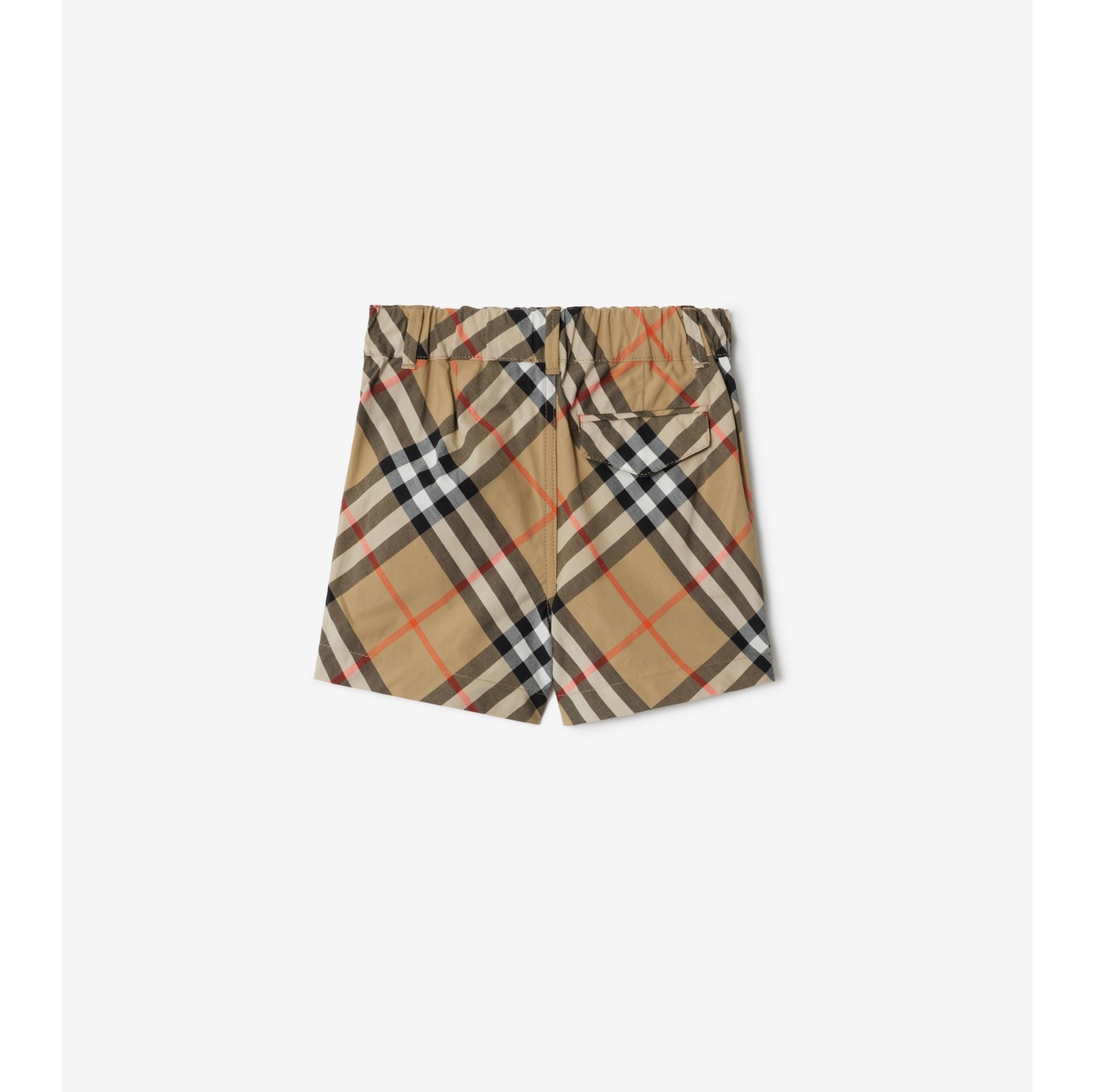 Check Cotton Shorts in Sand | Burberry® Official