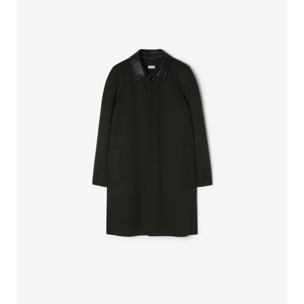  Check Mid-length Wool Cashmere Parkbury Car Coat