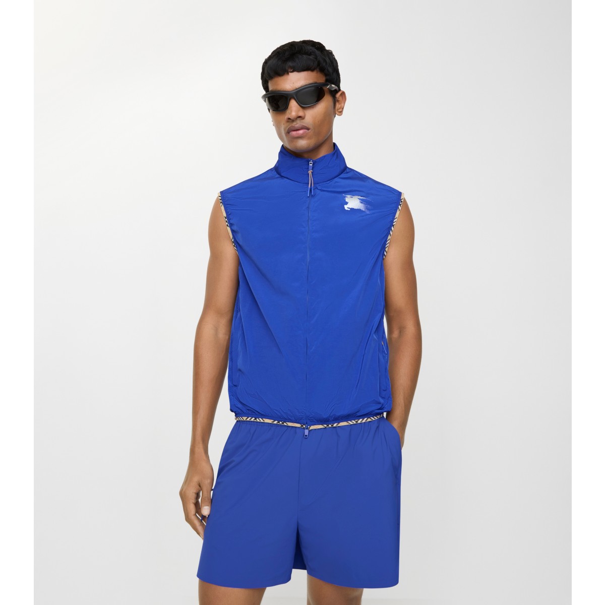  Check Nylon Gilet